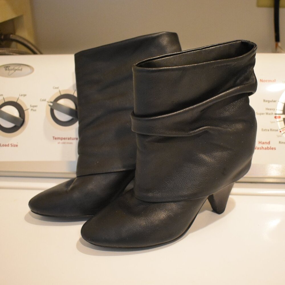 Steve Madden Black Booties Size 6.5